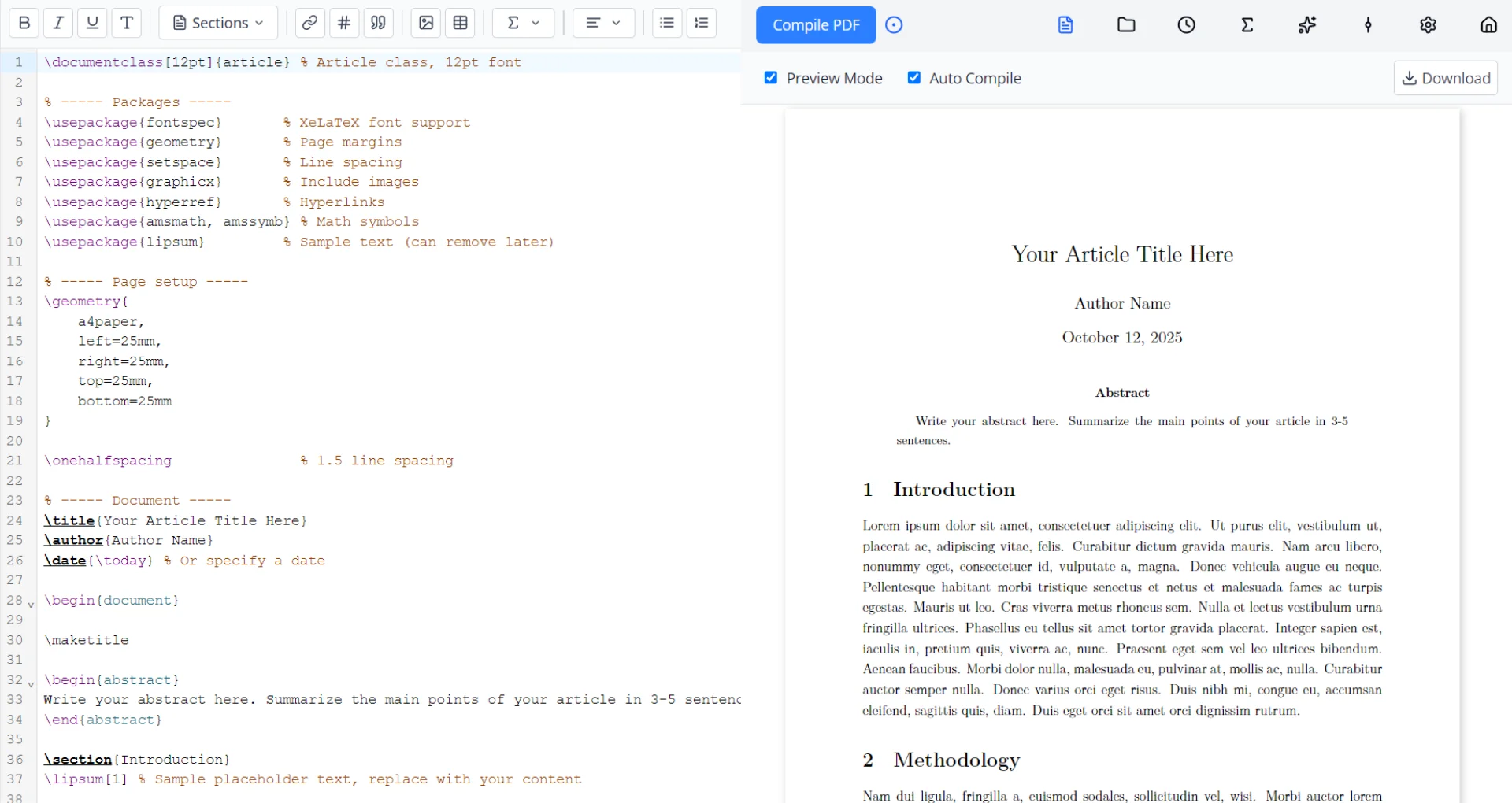 Latex Writer Lightning Fast Compilation